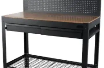 Hyper Tough 48″ Steel Workbench with Steel Mesh – $89