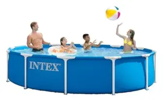 INTEX 12ft x 30in Metal Frame Above Ground Pool for $69.15