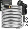 Itsonestep 50′ Stainless Steel Water Hose with 10-Function Nozzles for $17.99