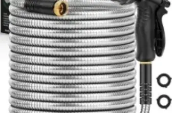 Itsonestep 50′ Stainless Steel Water Hose with 10-Function Nozzles for $17.99