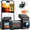 iZEEKER 4K WiFi 6 Front and Rear Dash Cam for $41.99