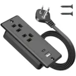 Jgstkcity Recessed Power Strip with 20W USB-C and 10′ Flat Extension Cord for $9.99