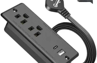 Jgstkcity Recessed Power Strip with 20W USB-C and 10′ Flat Extension Cord for $9.99