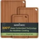 Keechee Bamboo Wood Reversible Cutting Board Set (3-Piece) for $14.49
