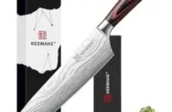 Keemake 8″ Stainless Steel Chef Knife with Pakkawood Handle for $27.99