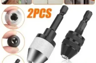 2-Pack Keyless Chuck Hex Shank Adapters – Quick Change Driver Bits – $8.95