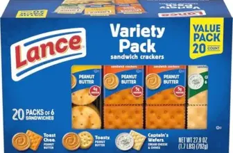 Lance Sandwich Crackers Variety Pack – 4 Packs of 20 Count for $7.64