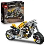 LEGO Technic Yellow Motorcycle Toy with 3-Piston Engine – $7.25