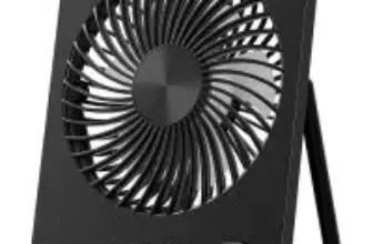 Lerat 5-Speed USB Rechargeable Desk Fan with LED Display for $9.97