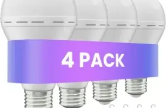 LHZHENG 4-Pack 12W Rechargeable LED Emergency Light Bulbs $16