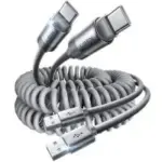Lisen 4ft 3.1A Coiled USB-A to USB-C Cable (2-Pack) for $6.99