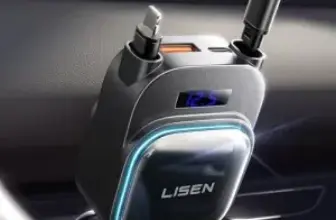 LISEN 96W 4-in-1 Retractable USB-C + Lightning Car Charger for $9.89