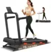 Lontek 43″ High Armrest Auto Incline Walking Pad Treadmill for $169.99