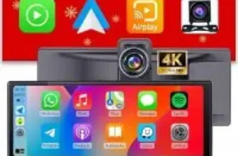 Luzeterna 9.3″ CarPlay & Android Auto Stereo with 4K Dash Cam for $49.99