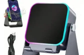Magnetic Induction Phone Stand Wireless Speaker with RGB Light – $14.59