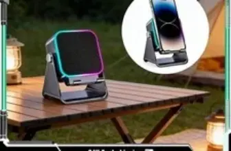 Magnetic Induction Phone Stand Wireless Speaker with RGB Light – $15.69