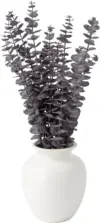23″ Mainstays Artificial Purple Eucalyptus in White Ceramic Vase for $3.84