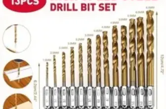 Marvtool 13-Piece HSS Titanium Coated Twist Drill Bit Set – $6.56