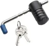 Master Lock Stainless Steel Adjustable Coupler Hitch Lock for $4.16