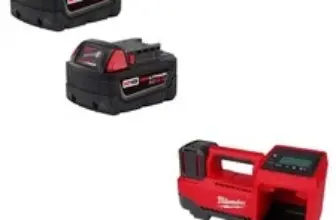 Milwaukee M18 2-Pack Battery + Tire Inflator Bare Tool – $238.31