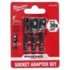 Milwaukee Shockwave Impact Duty 2″ Socket Adapter Set (3-Pieces) for $8.21