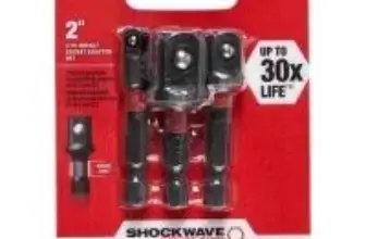 Milwaukee Shockwave Impact Duty 2″ Socket Adapter Set (3-Pieces) for $8.21
