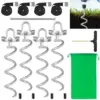 MIXXIDEA Heavy Duty Metal Spiral Ground Anchors with 92″ Straps for $15.67