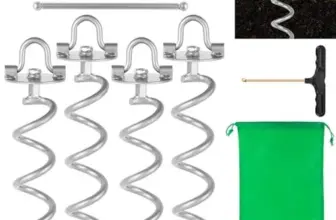 MIXXIDEA Heavy Duty Metal Spiral Ground Anchors with 92″ Straps for $15.67