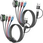 Mpatiby 4-in-2 5′ Multi Charging Cable (2-Pack) for $8.99