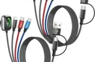 Mpatiby 4-in-2 5′ Multi Charging Cable (2-Pack) for $8.99