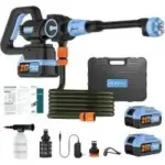Mupeak 1500 PSI Brushless Battery Operated Washer Kit with 6-in-1 Nozzle and 2 Batteries for $79.99