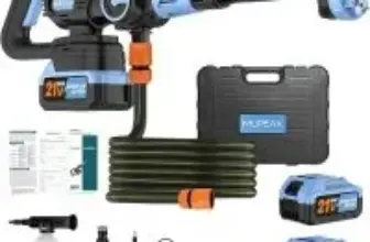Mupeak 1500 PSI Brushless Battery Operated Washer Kit with 6-in-1 Nozzle and 2 Batteries for $79.99