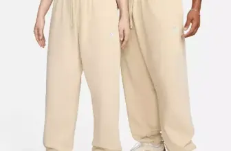 Nike Women’s Club Fleece Oversized Sweatpants in Sanddrift for $22.07
