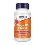 NOW Supplements Mega D-3 & MK-7 5000 IU / 180 mcg – Only $3.43