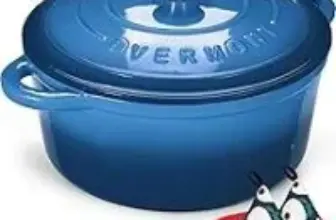 Overmont 7Qt Cast Iron Dutch Oven with Lid for $39.99