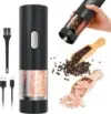 Pancellent 2-in-1 USB-C Rechargeable Electric Salt and Pepper Grinder Set for $12.49