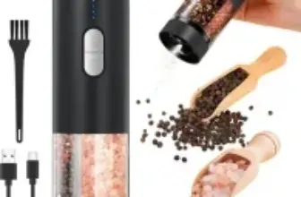 Pancellent 2-in-1 USB-C Rechargeable Electric Salt and Pepper Grinder Set for $12.49