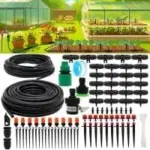 Petuol 100ft Drip Irrigation Kit with Adjustable Nozzles for $15.99