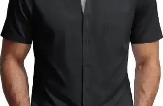 PJ PAUL JONES Men’s Short Sleeve Wrinkle-Free Button Down Shirt for $8.99
