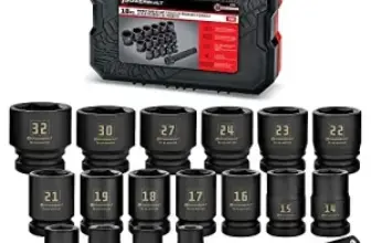 Powerbuilt 18-Piece 1/2″ Drive Metric Impact Socket Set for $43.50 $44