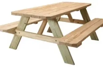 Premium Wood Picnic Table Kit with Pressure Treated Legs for $89.98