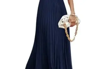 PRETTYGARDEN Women’s V Neck Ruffle Maxi Dress for $14.99