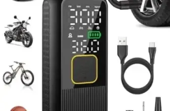 Pwperry Tire Inflator Portable Air Compressor – $20