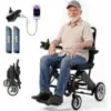 Qiprki Foldable Electric Wheelchair with Dual 10Ah Batteries – $496.29