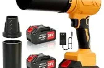 Raxone 21V Cordless Handheld Leaf Blower – 400W, 110MPH Airflow – $32.44