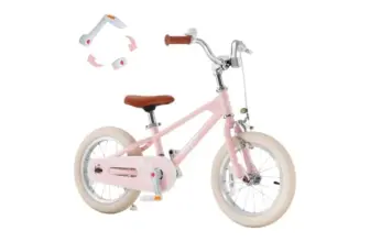 RoyalBaby EZ Kids Bike 14 Inch in Pink for $38.99