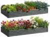 Rujkodvh 6x2x1ft Rectangle Metal Raised Garden Bed Kit (2-Pieces) for $37.49