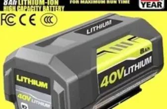 Ryobi 40V 8.0Ah Max Lithium-Ion Battery – $39.00