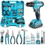 Seesii 190-Piece 21V Cordless Electric Drill Set with Battery – $35.99
