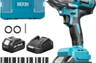 Seesii 21V 1/2″ Cordless Impact Wrench 665 ft-lbs with 4.0Ah Battery for $54